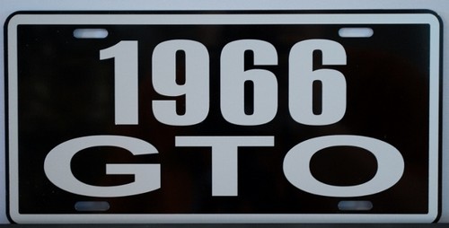 1966 gto metal license - 66,