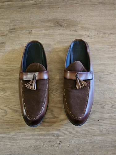 Mens leather brown tassle - mens,