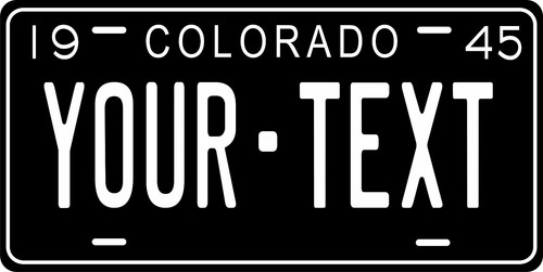 Colorado 1945 license plate - colorado,