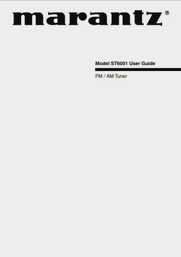 Marantz st6001 am radio - -, fm