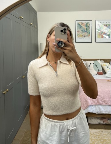 Zara ecru cream faux fur - ecru,