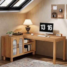 59'' L-Shaped Desk with File