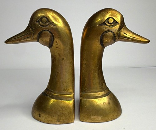 Vintage duck heads brass - duck,