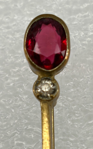 Vintage faux ruby diamond - ruby,