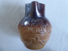 Antique Salt glazed stoneware RARE Hunting jug Bristol Hope and Bright 1830-1840