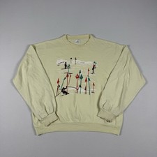 Vintage 90s Ski Scene Print