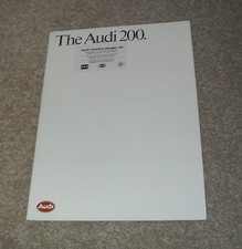 Audi 200 Brochure 1984-1985 inc 200 Turbo
