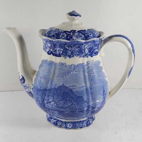 Blue white palissy - blue,