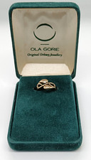 Vintage 9 carat gold Ola Gorie Cecily band ring size M Edinburgh 1991