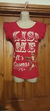 Primark Ladies Novelty Christmas T-shirt - 10