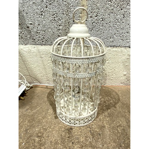 White retro hanging lamp - white,