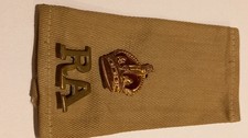 British Army WWII RA Rank Insignia Epaulette Slide Officer