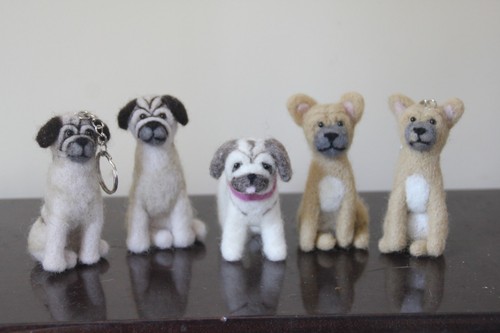 Pug and french bulldog needle - and,