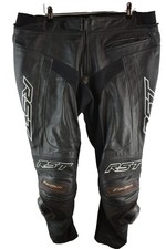 RST Black TracTech Evo Black Leather Motorbike Trousers size Uk 36 Mens Racing