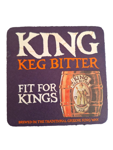 King keg bitter beer mat - king,