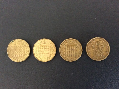 Job lot old threepenny - lot, x