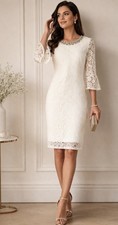 Joanna Hope Ivory Lace Dress
