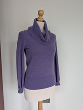 Marks and Spencer Pure Cashmere Cowl Neck Jumper, Heather colour, Size 8