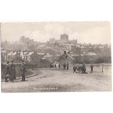 HEXHAM View from the NE, Animated Scene, Northumberland Postcard Unused