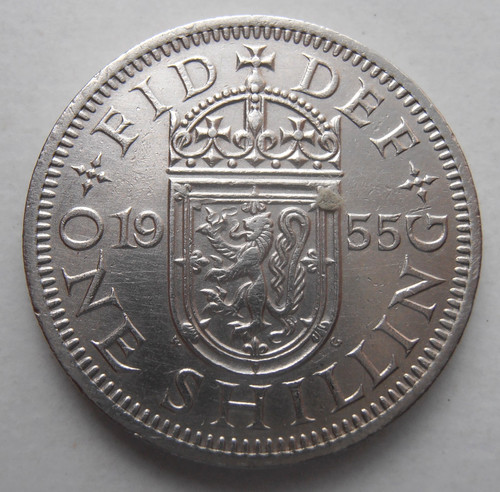 1955 scottish shilling - 1955,