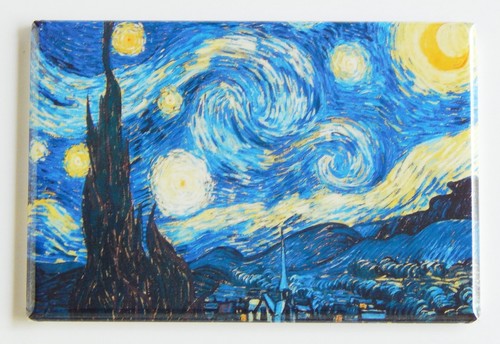 Starry night fridge magnet - starry,