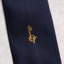 Tie Necktie Vintage Mens Crested Club Association ROYAL 
