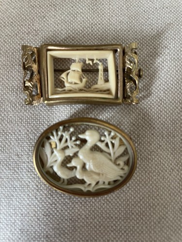 French art deco brooches - art,