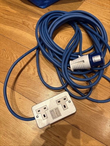 Long blue electrical cable - blue,