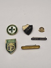 Job Lot Prefect Shield School Pin Badge - Enamel House Captain Vice Captain Etc