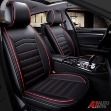 Black PU Leather Front Car Seat Covers Protector For Ford Focus Kuga Puma Fiesta