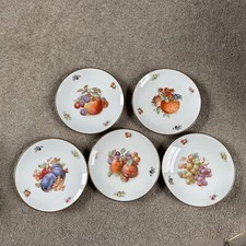 BAVARIA SCHUMANN ARZBERG GERMANY, FRUIT FIG Scallop Gold 5 PLATES