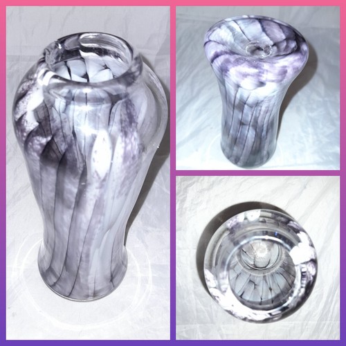 Glass vase purple - glass,