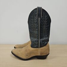 Tony Lama Western Cowgirl Brown Leather Chunky Rodeo Heel Boots Uk 3.5 Us 4.5 D