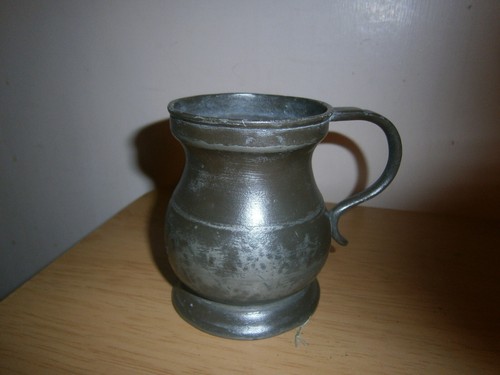 Antique pewter gill - antique,