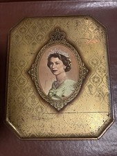 Vintage Queen Elizabeth II Coronation Souvenir Tin-Macfarlane Lang & Co Biscuits
