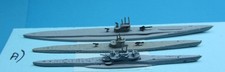 U-234,U-505, U-441 German WWII Submarines 1/1250 Scale Waterline Ship Model