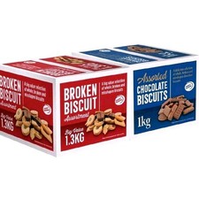 Broken Biscuit & Chocolate Biscuit Assortment 1.3kg + 1kg Mixed Shapes & Flavour