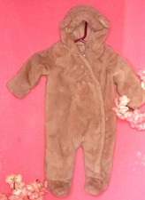 BABY BROWN FAUX FUR SNOWSUIT (