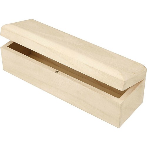 Wooden box magnetic hinged lid - magnetic,