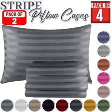 2, 4 X Stripe Pillow Cases