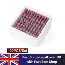 100x Abrasive Mounted Point Grinding Stone Bit Set For Dremel Drill Rotary Tool