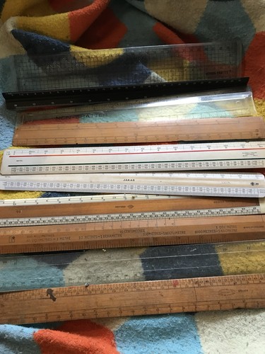 Vintage rulers x10 - vintage,