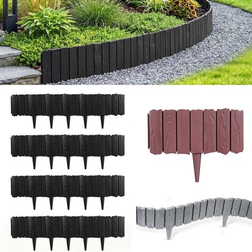 Lawn wood effect edging border - lawn, wood-effect