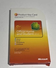 Microsoft Office Home and Student 2010 Product Key Card Only Boxed
