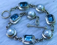 sterling silver Blue Topaz /