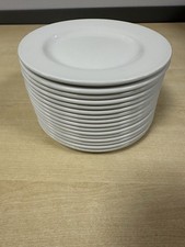 6 Inch White Plates X 16 Sold Together - Used But In Good Condition.