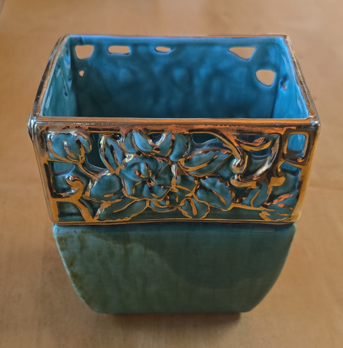 Blue green gold - gold, ceramic