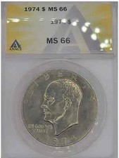 1974 ike dollar type - dollar,, 1