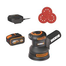 WORX Powershare Cordless Orbital Sander 20V x1 4.0Ah Battery WX823