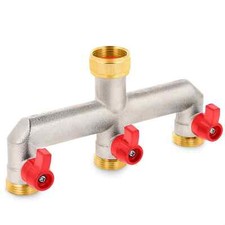 Brass tap way splitter - brass,